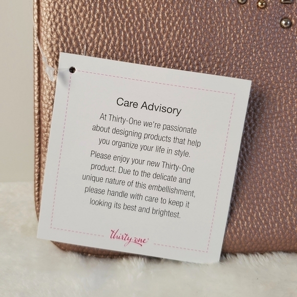 Jewell By Thirty-One Rubie Mini Rose Glow Pebble Gems Clutch Pouch NWT - Picture 7 of 15